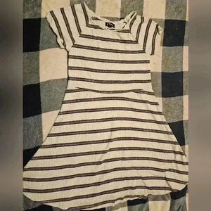 Art Class Girls Cream Multicolored Short Sleeve Dress Size Large 10/12